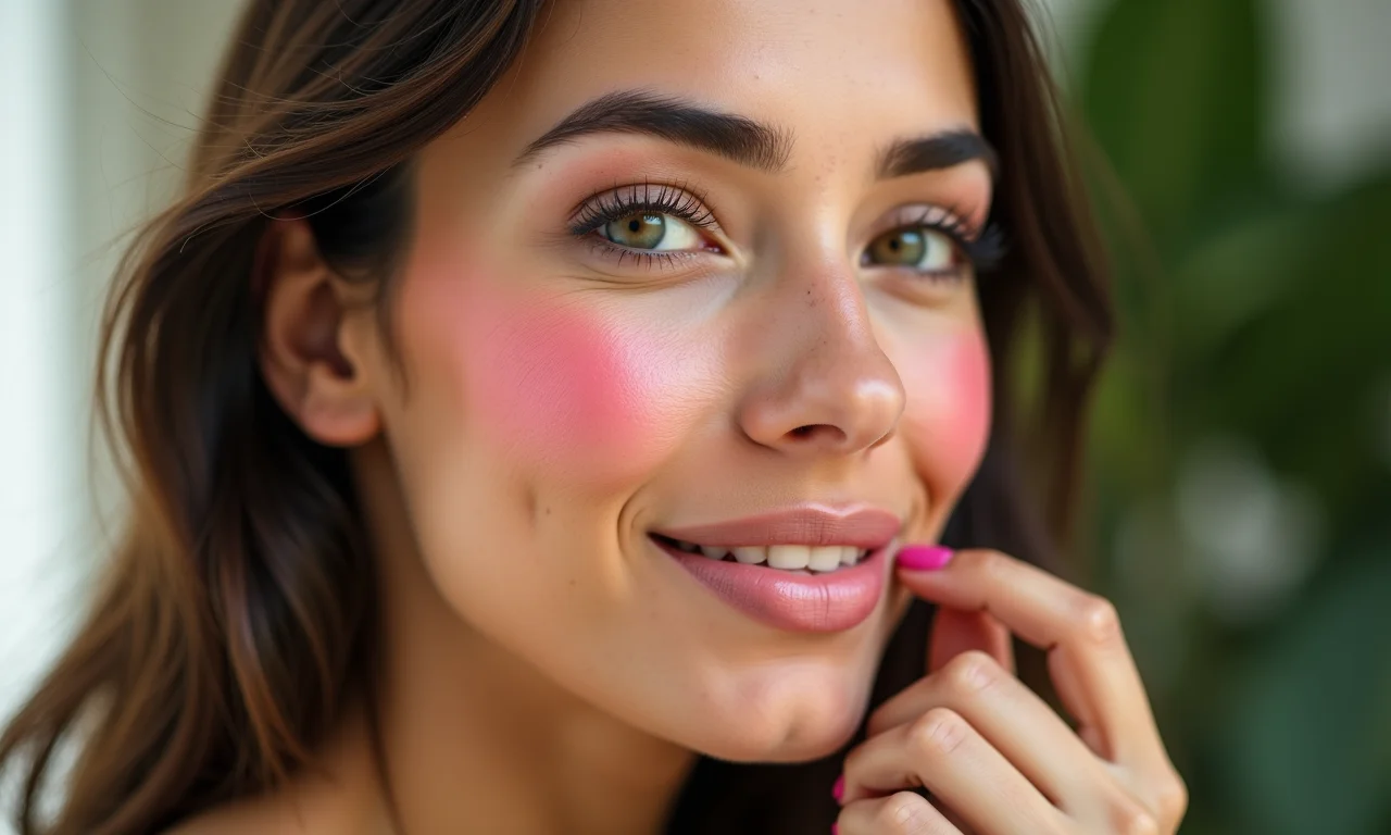 Blush suave para um toque de saúde.