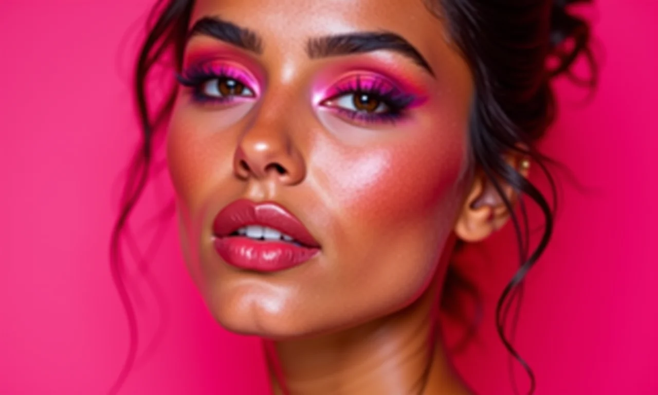 Blush vibrante rosa para um toque de saúde.