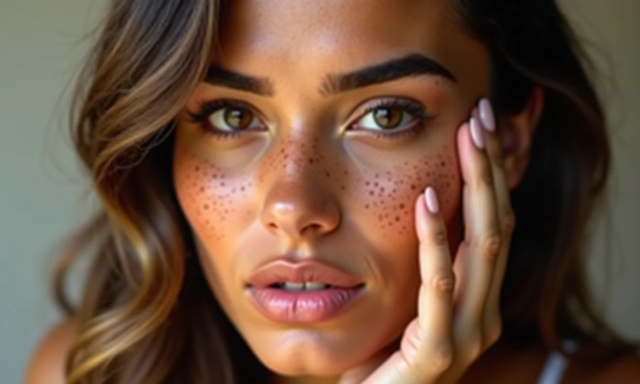 Bronzeador para um glow natural com sardas.