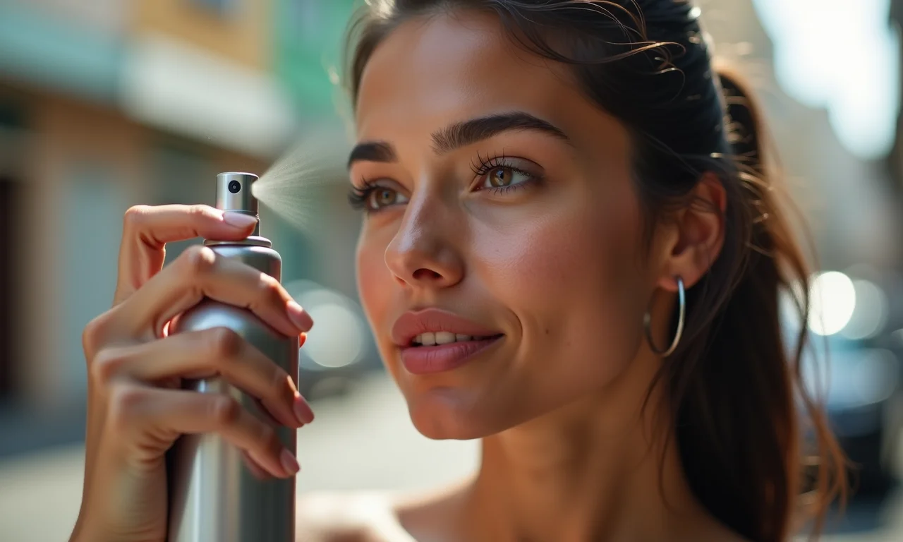 Bruma fixadora para pele oleosa: controle da oleosidade.