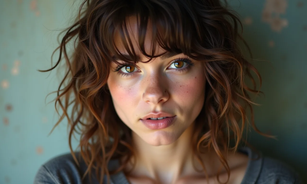 Cabelo despojado e com textura, parte essencial do visual grunge.