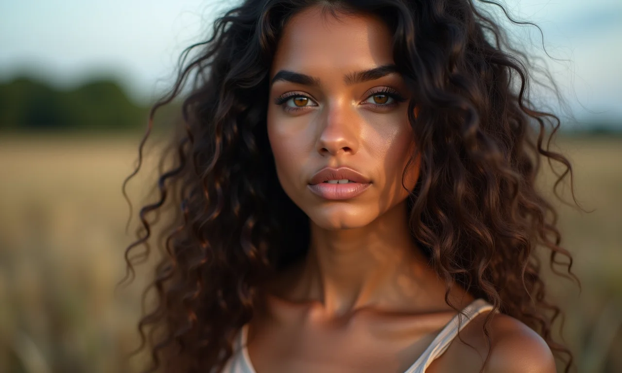 Cabelo solto e despojado na maquiagem soft grunge.