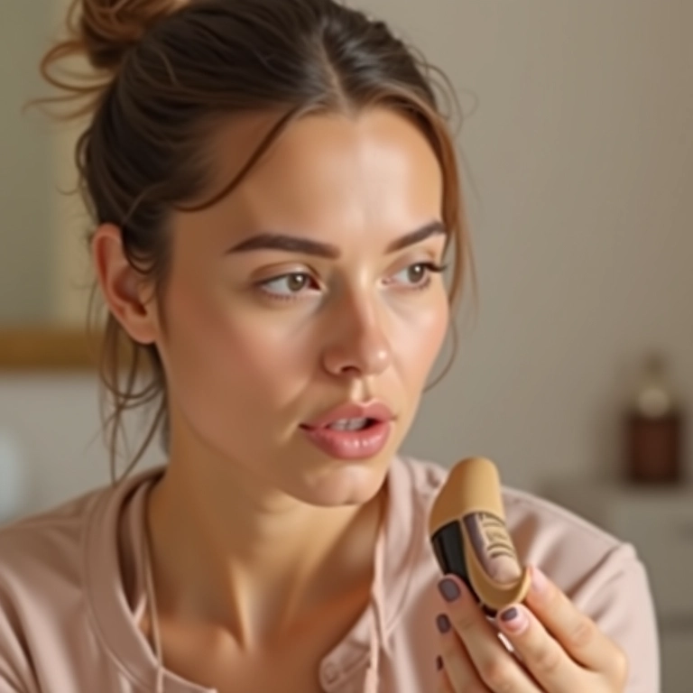 Captura de tela de blogueira de beleza avaliando base matte natural.