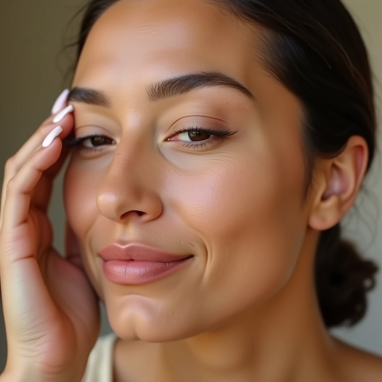 CC Cream se adaptando ao tom da pele de uma mulher.