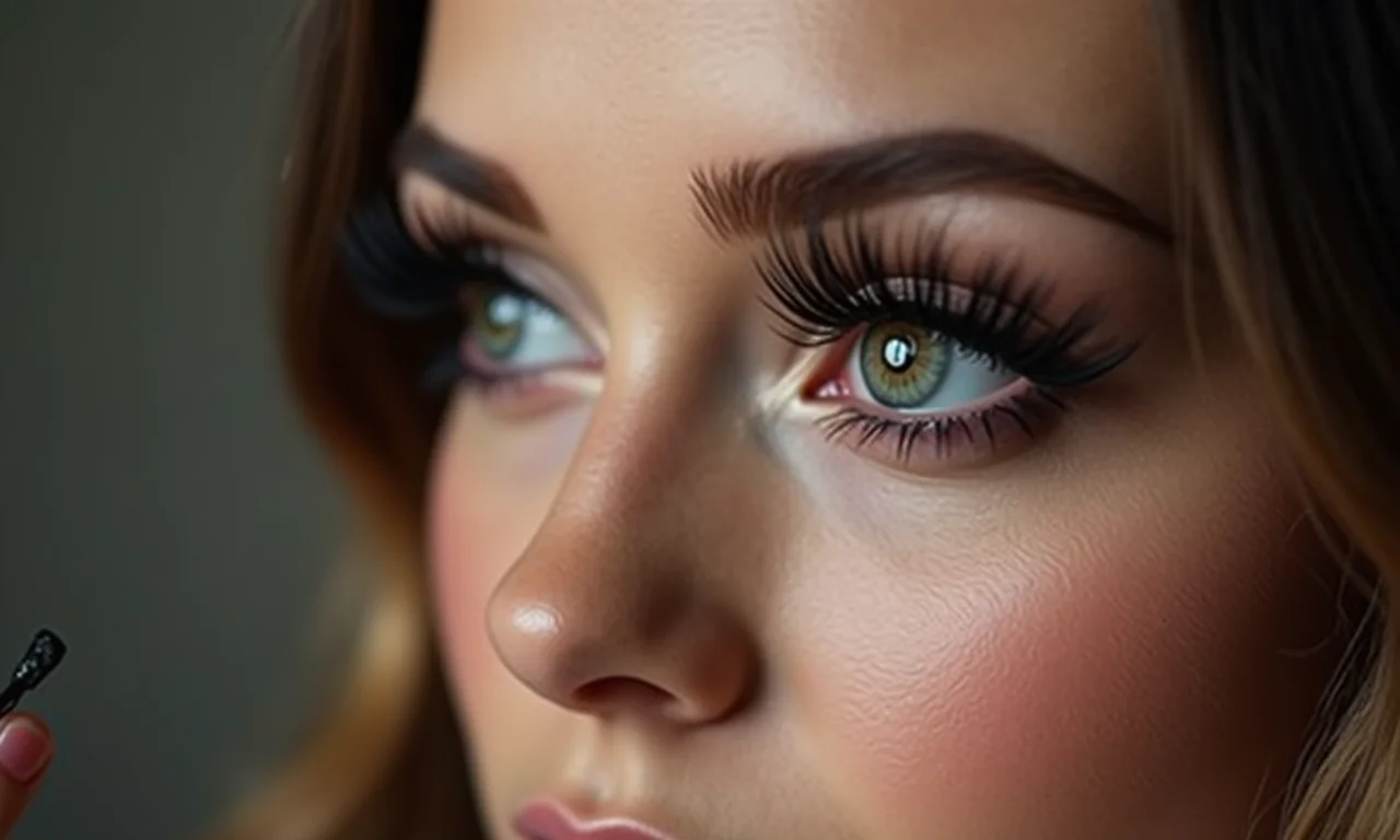 Cílios postiços dramáticos para um olhar impactante.