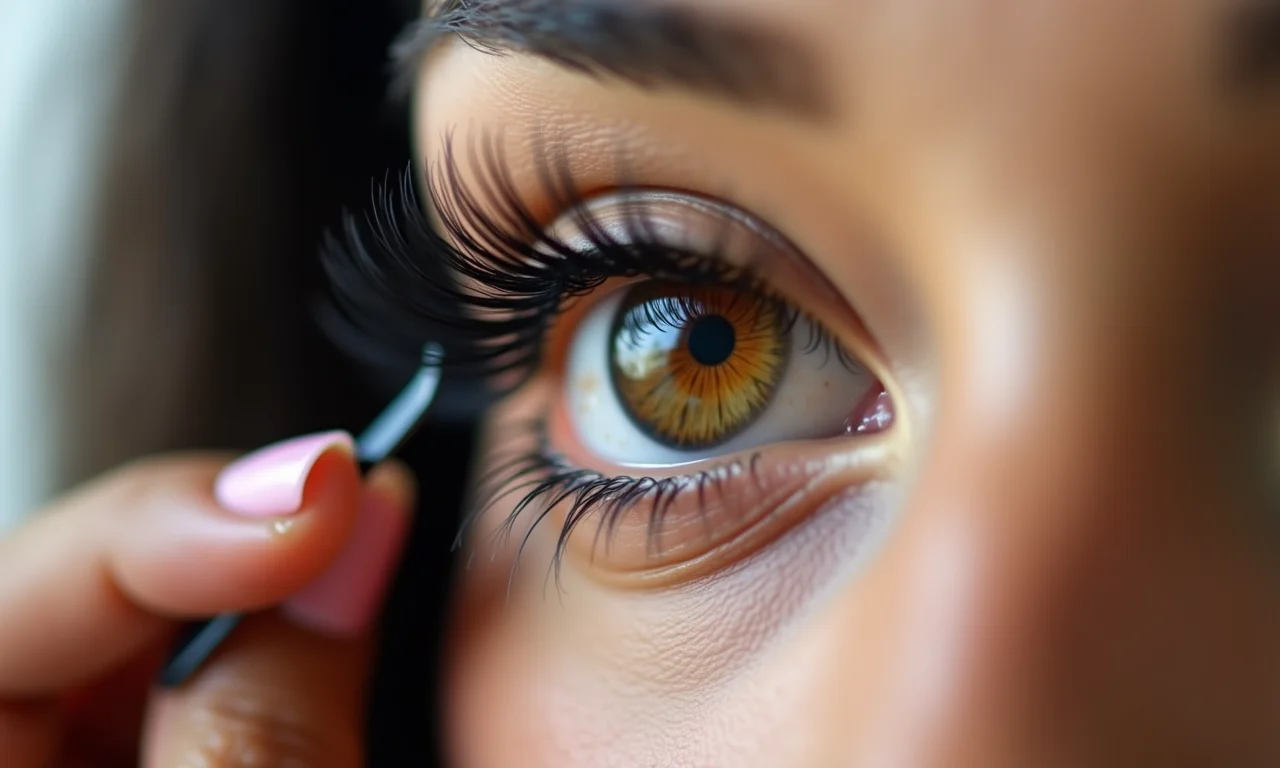 Cílios postiços para volume e drama na maquiagem dark baddie.