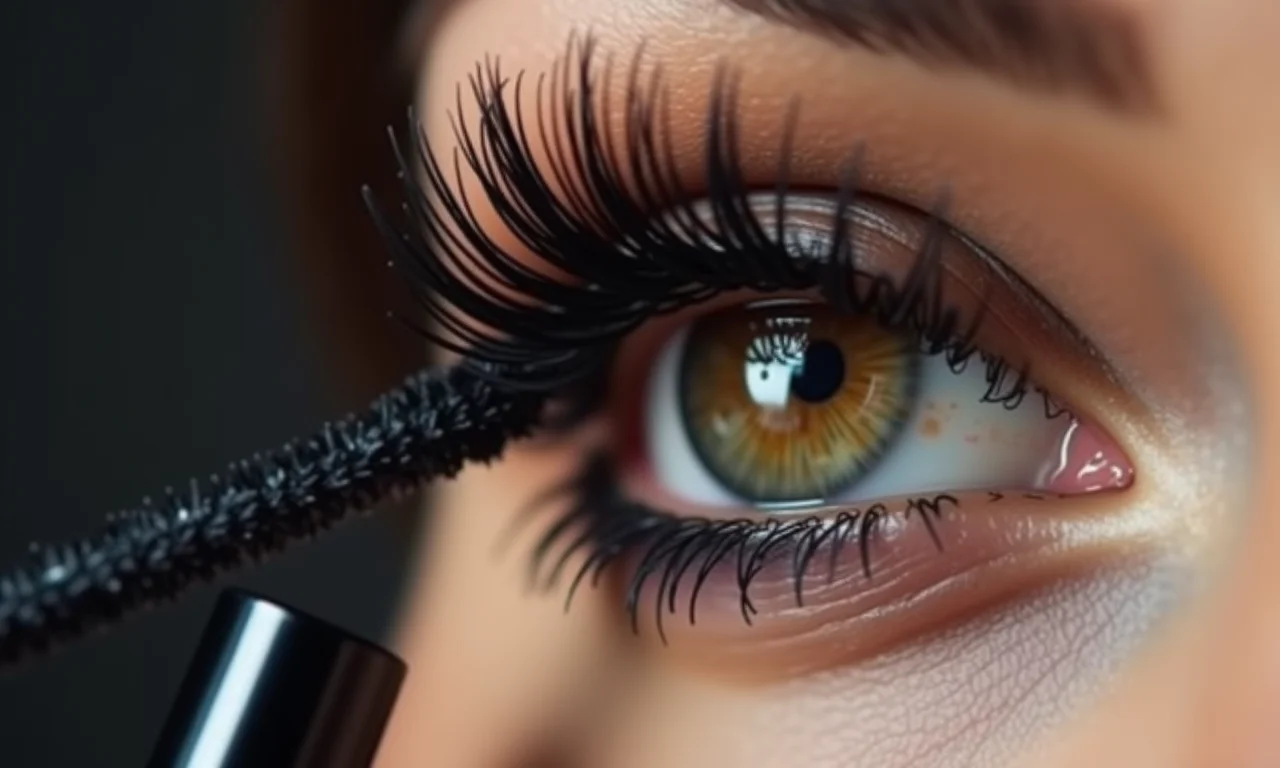 Cílios volumosos e definidos para um olhar fatal na maquiagem dark coquette.