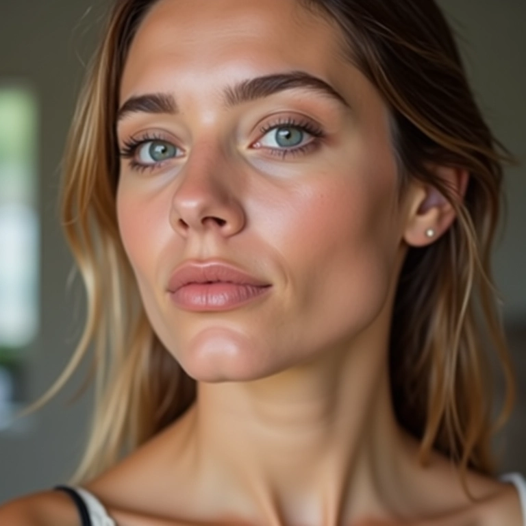 Cobertura natural com corretivo não comedogênico, maquiagem leve.