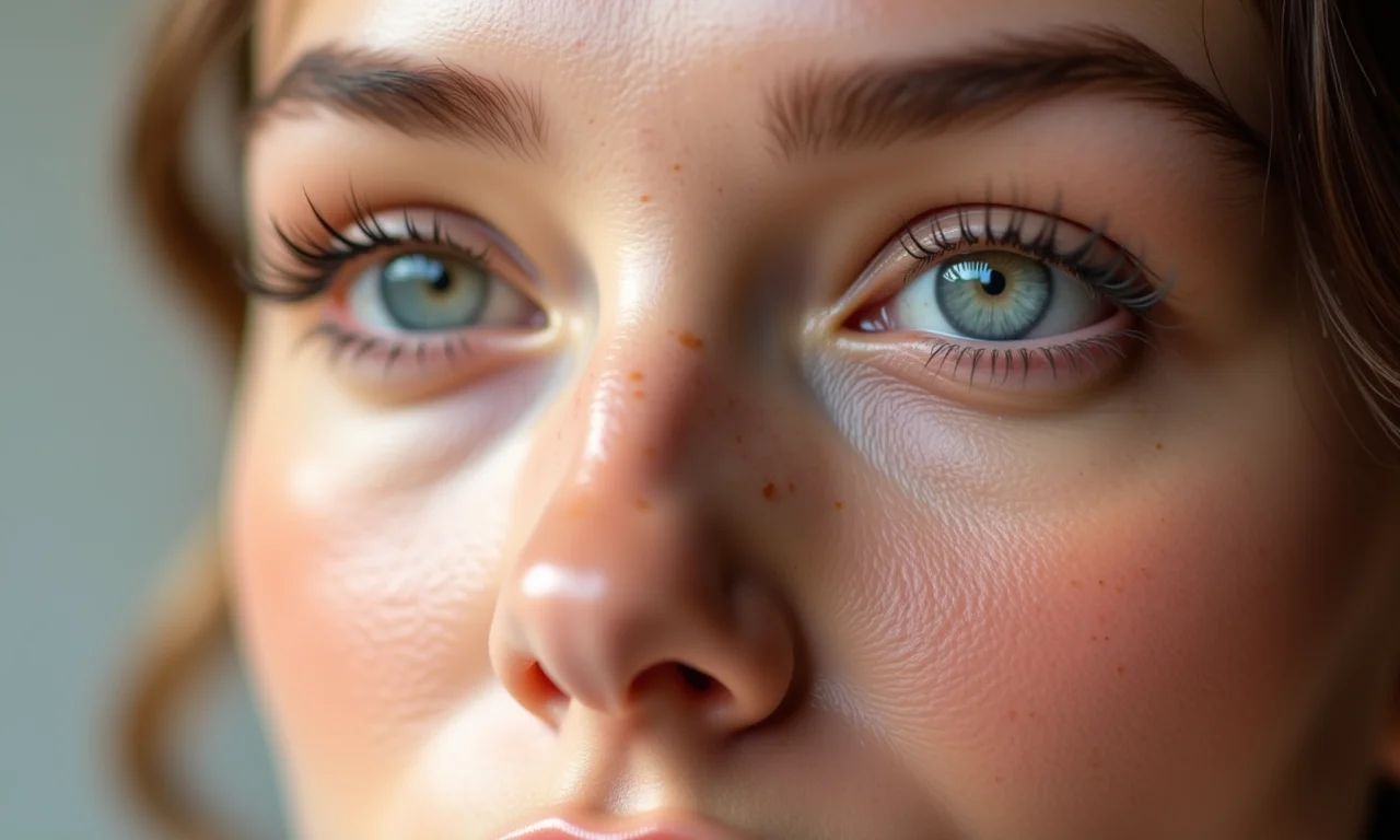 Comparativo da pele com maquiagem aplicada com pincel limpo e sujo.