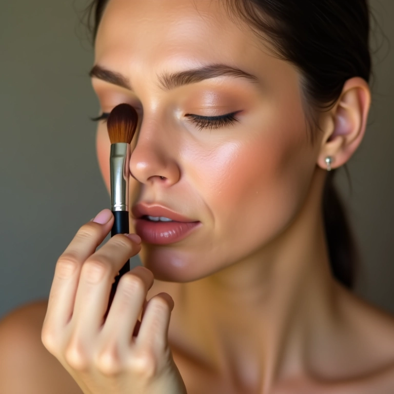 Construindo camadas de cor com bronzer: menos é mais.
