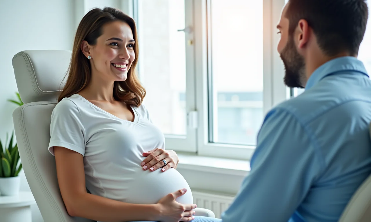 Consulta com dermatologista durante a gravidez.