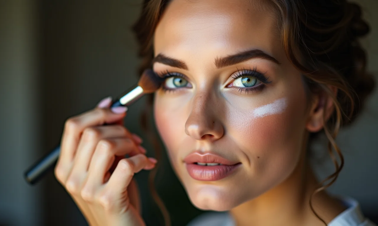 Contornando o rosto para definir os traços.