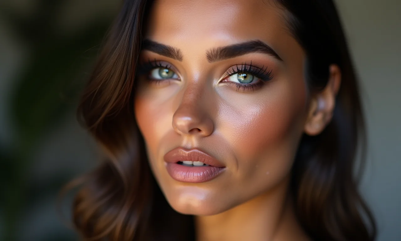 Contorno facial para definir os traços do rosto na maquiagem.