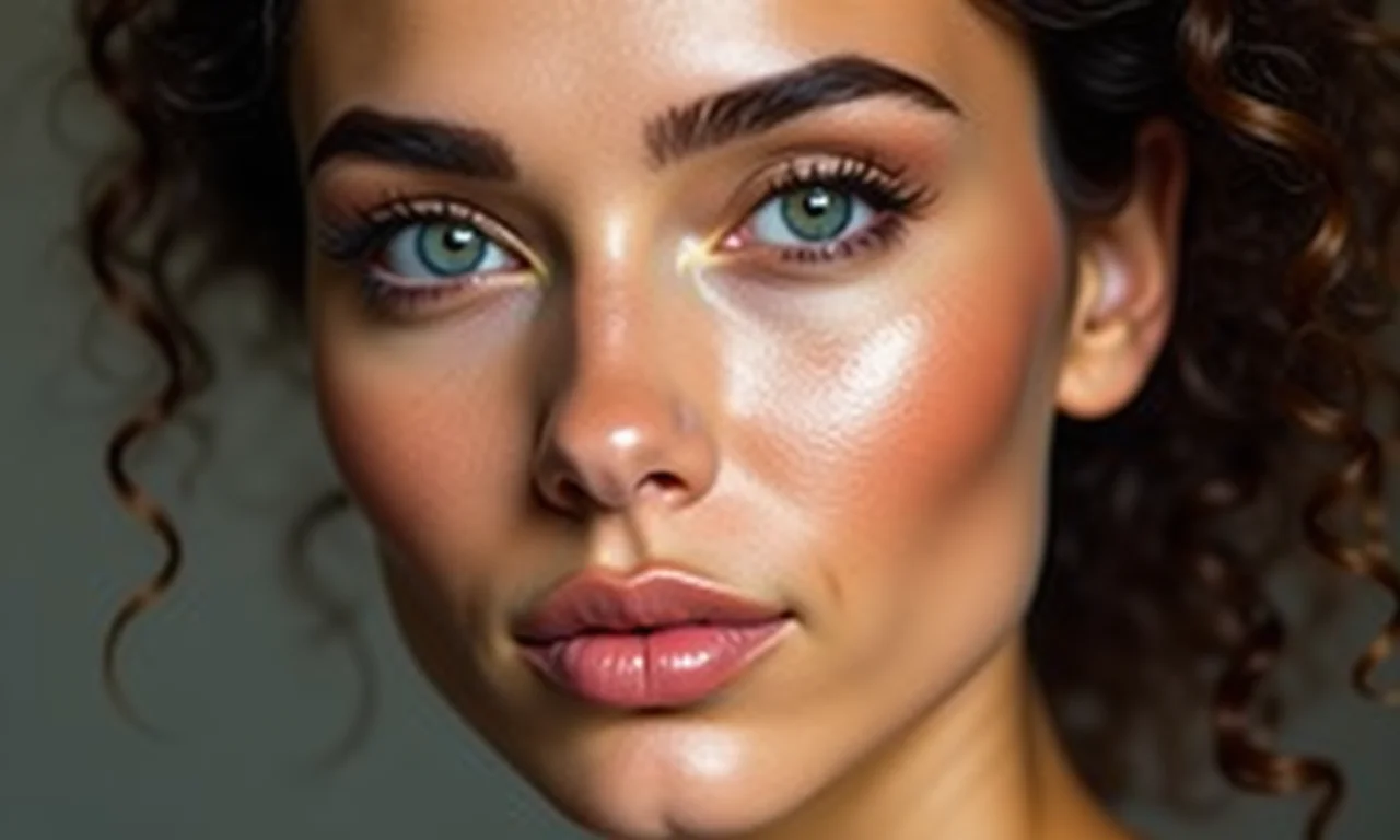 Contorno facial para realçar os traços.