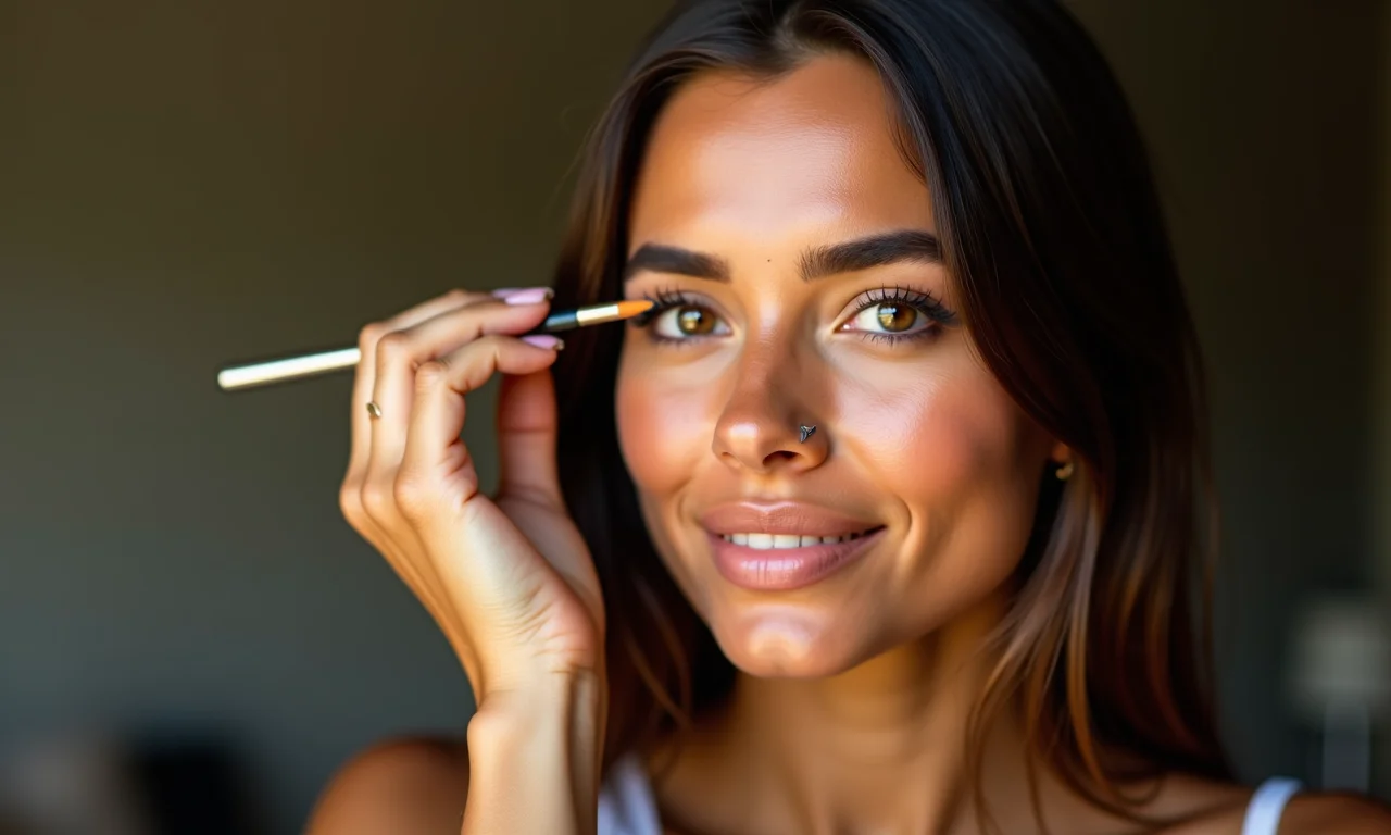 Contorno leve para definir os traços.