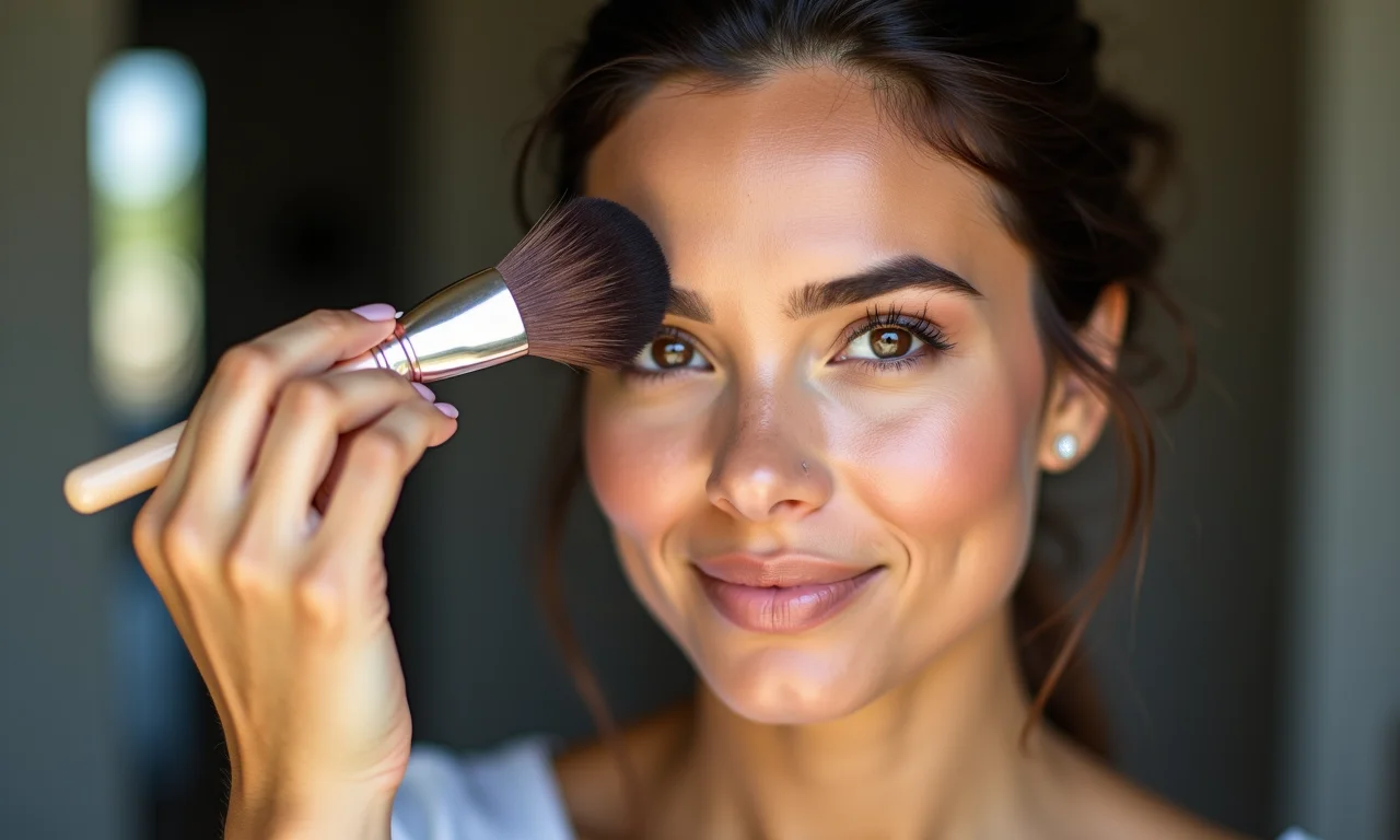 Contorno nas laterais da testa.