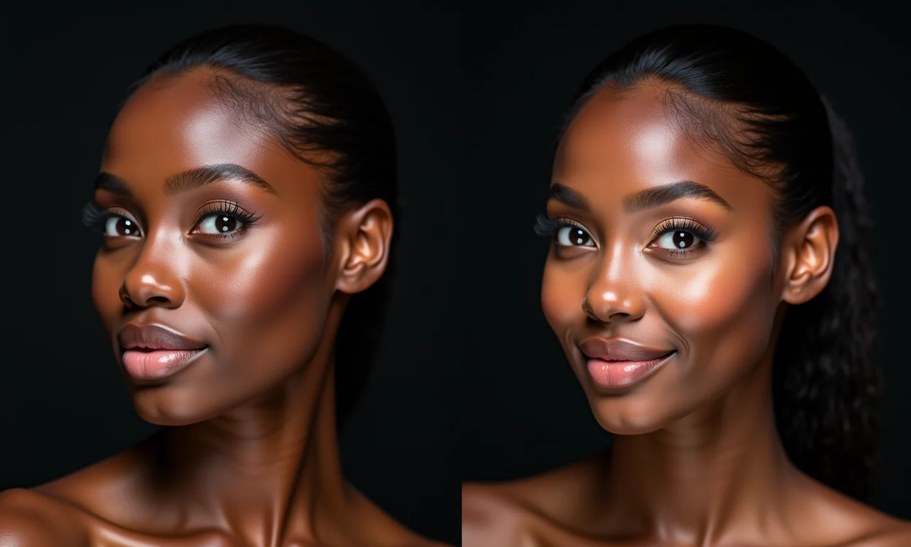 Contorno para diferentes ocasiões em pele negra.