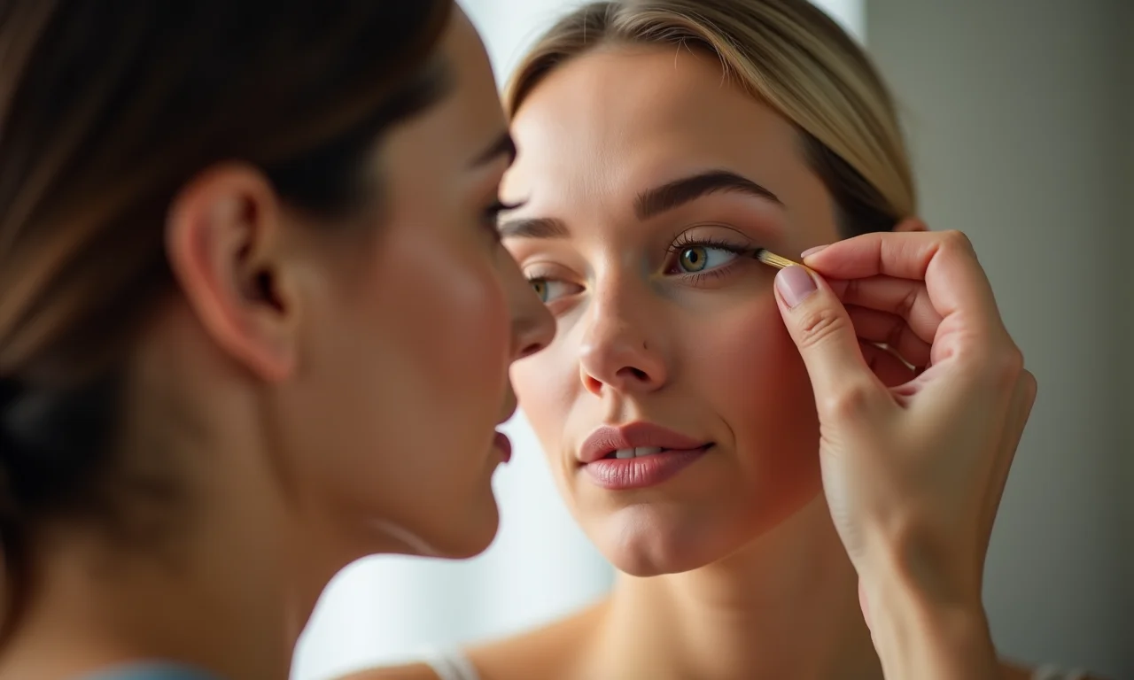 Contorno suave na pálpebra inferior para definir o olhar.