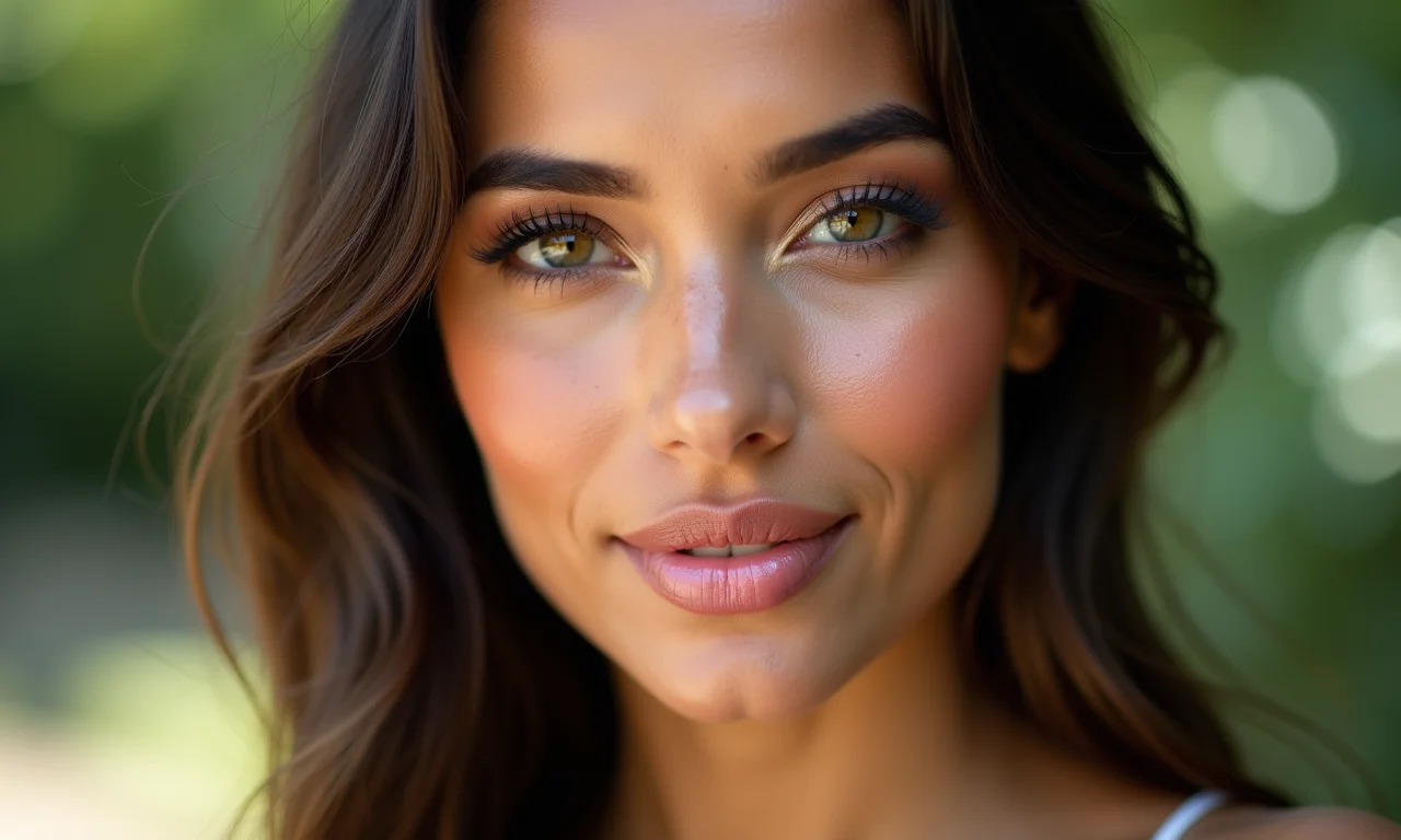 Contorno suave para realçar os traços da modelo.