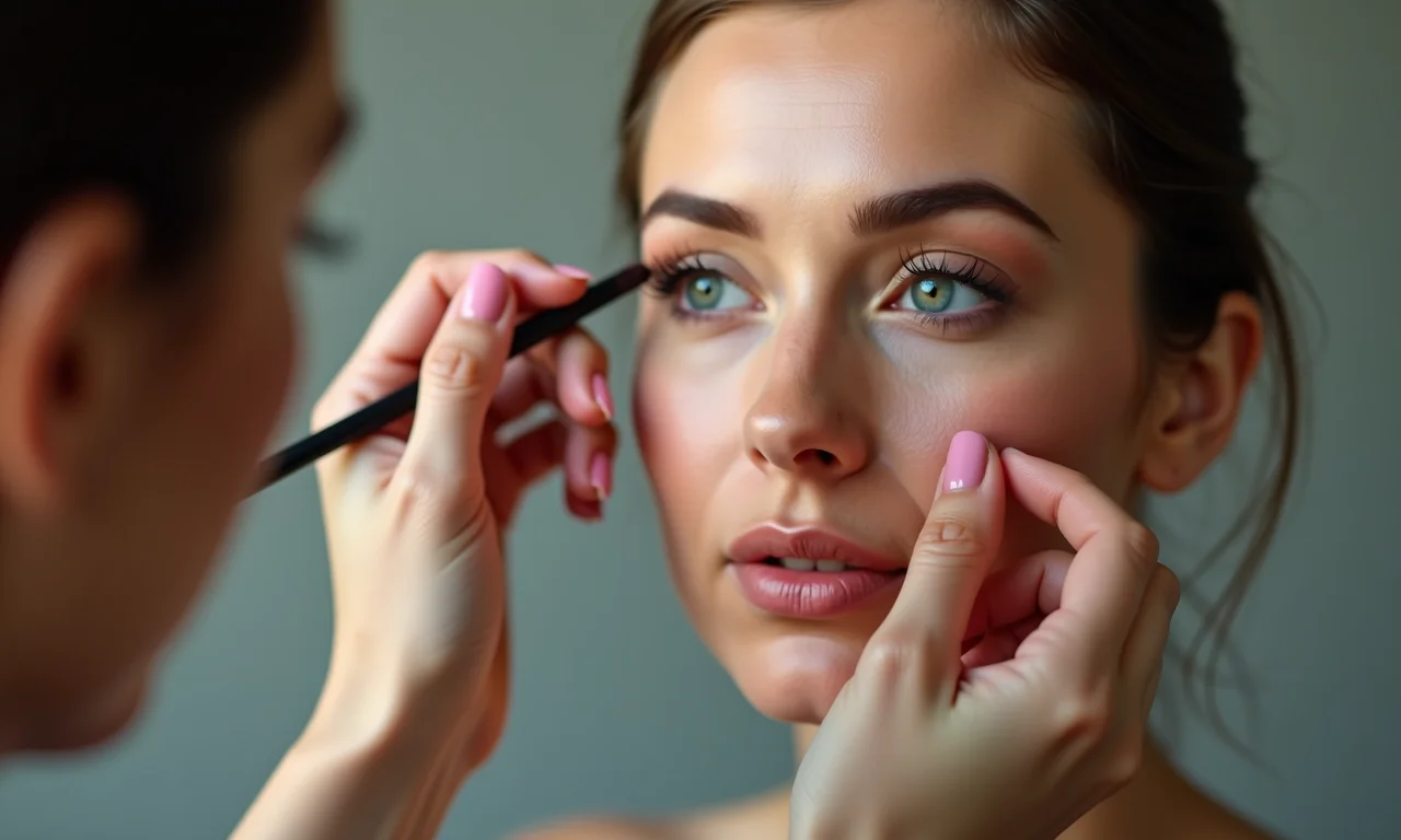 Contorno sutil para definir os traços.