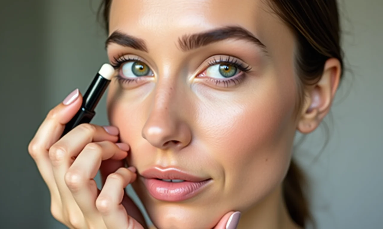 Corretivo estratégico para disfarçar imperfeições.