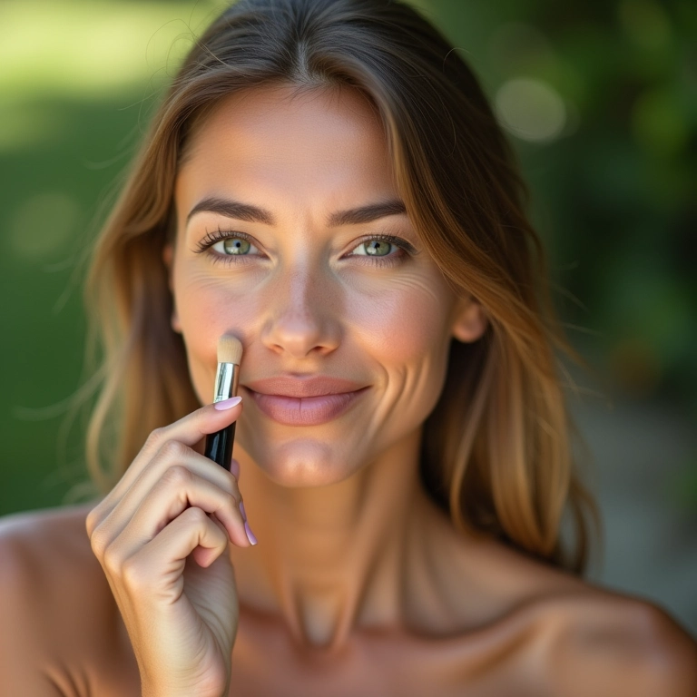 Corretivo leve para eventos diurnos com aparência natural.