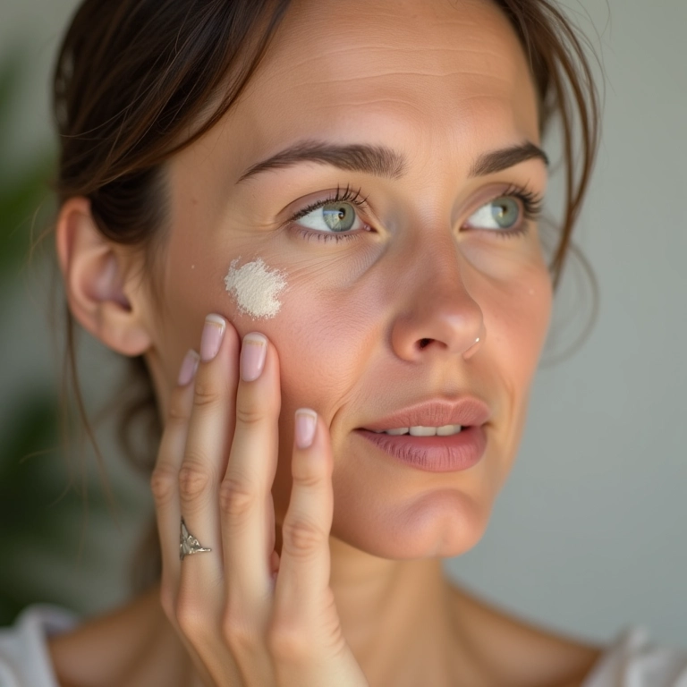 Corretivo oil-free camuflando manchas e imperfeições na pele.