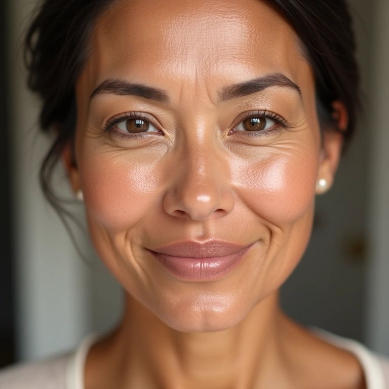 Corretivo para pele madura com textura fina e luminosa.