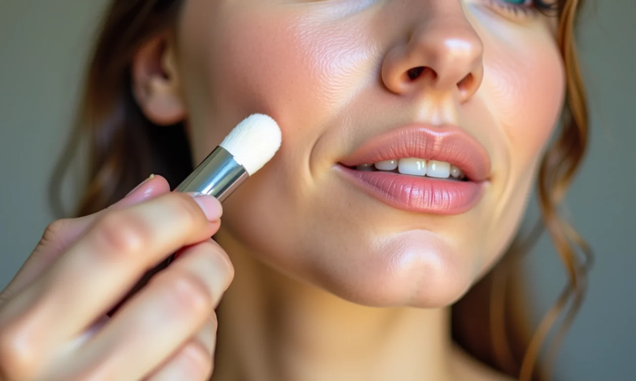 Corretivo para vermelhidão localizada em pele com rosácea.