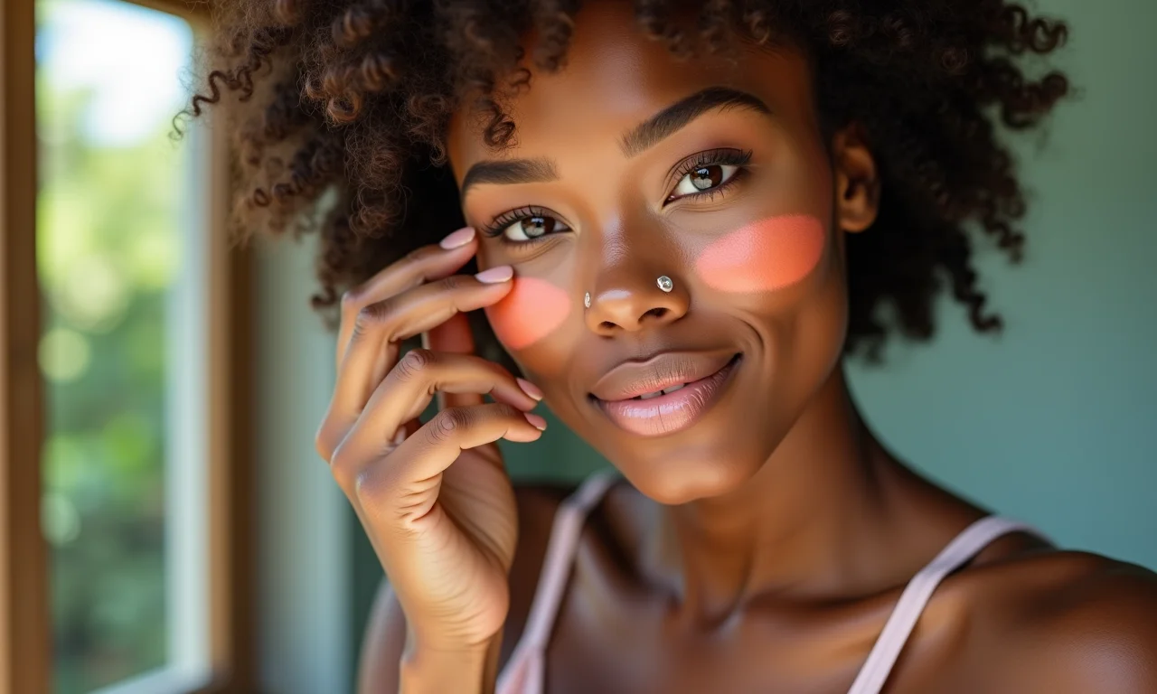 Corretivo salmão para neutralizar olheiras azuladas em pele parda.
