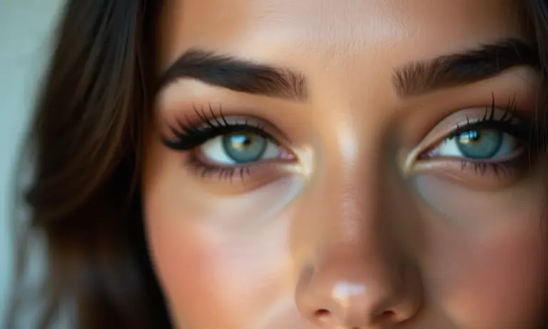 Delineado asa de anjo perfeito em close-up.