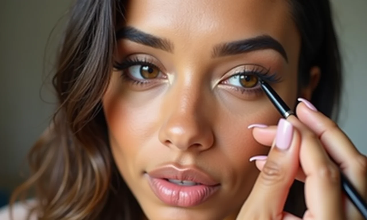 Delineado esfumado em soft glam.