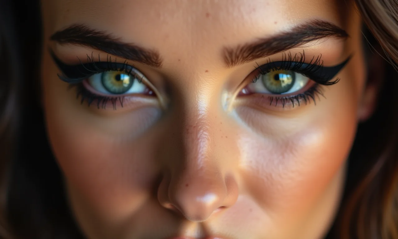 Delineado gatinho ascendente para levantar o olhar.