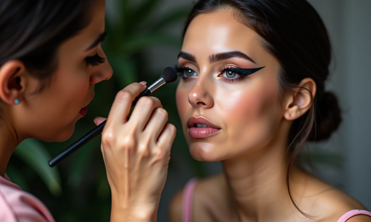 Delineado gráfico moderno para maquiagem Euphoria.