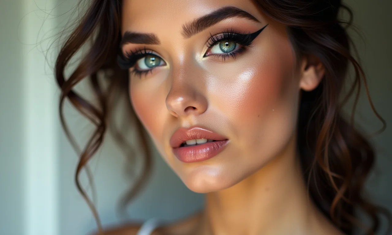 Delineado gráfico para um visual divertido na festa.