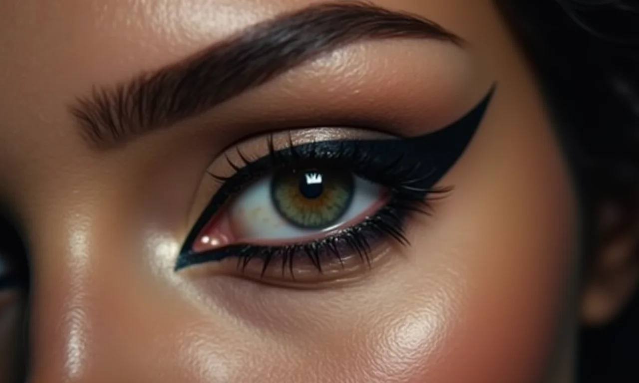 Delineado grunge marcante na maquiagem soft grunge.