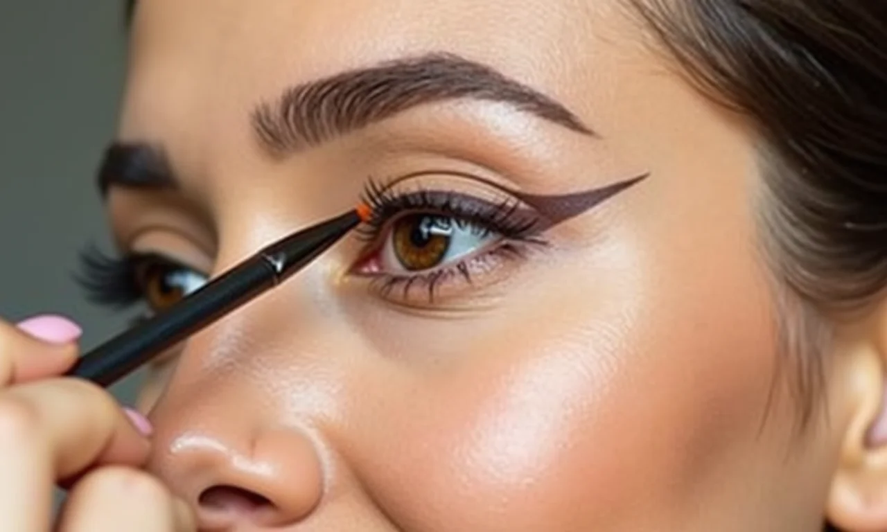 Delineado marrom para um olhar sutil.