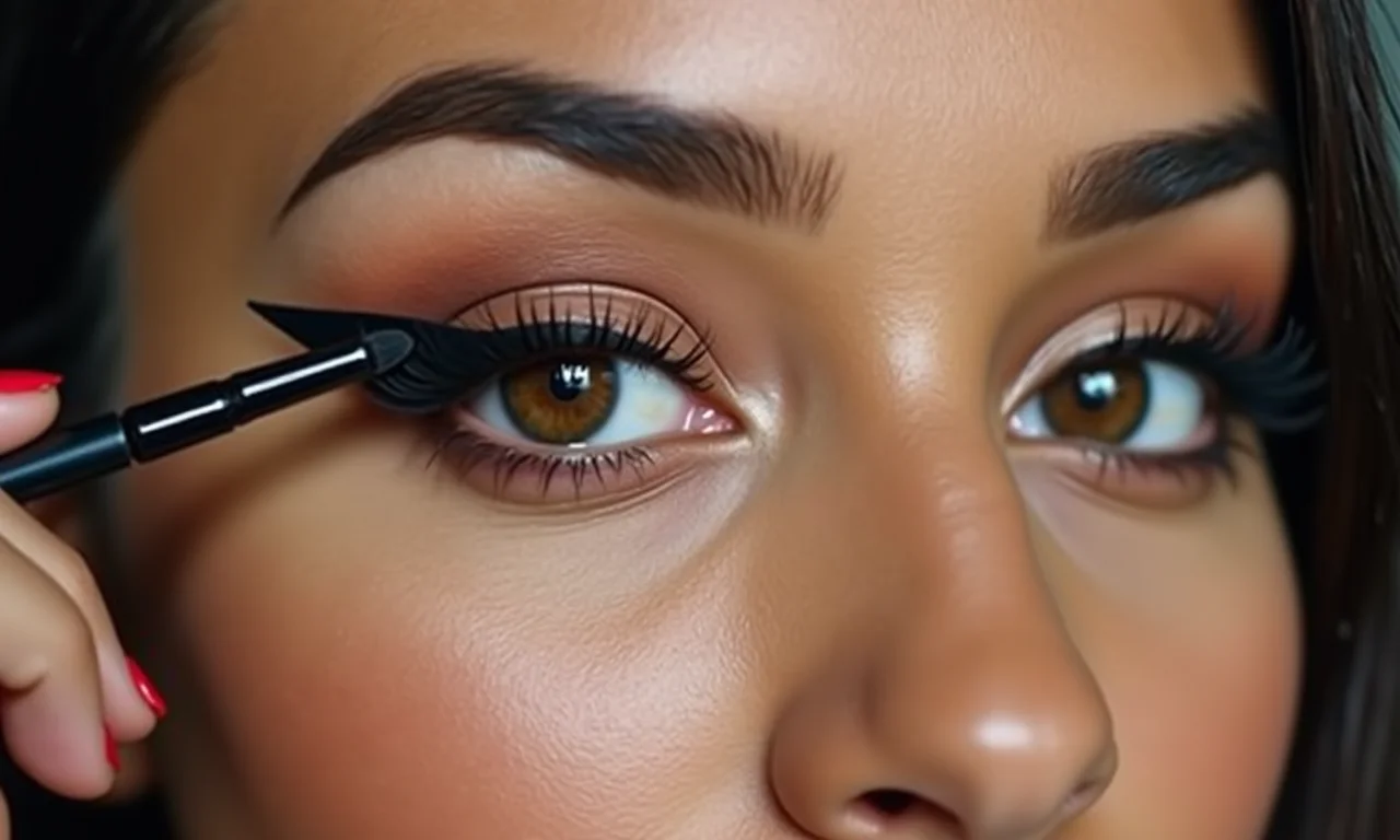 Delineado perfeito para um look clássico repaginado na maquiagem dark baddie.