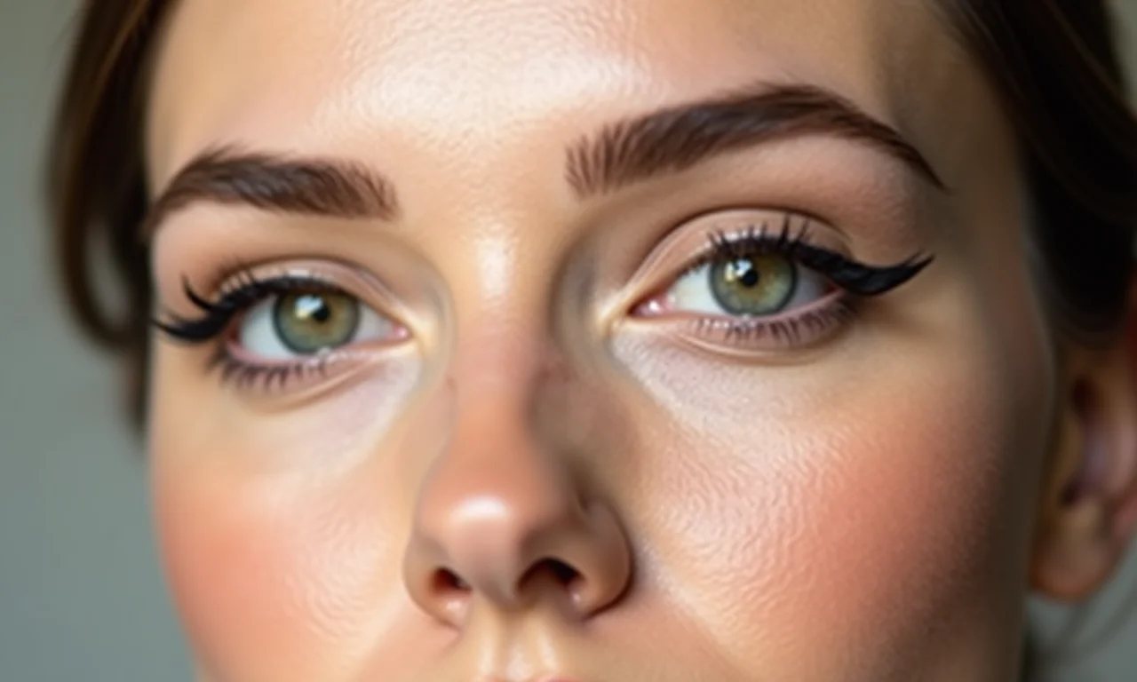 Delineado suave com um traço delicado.