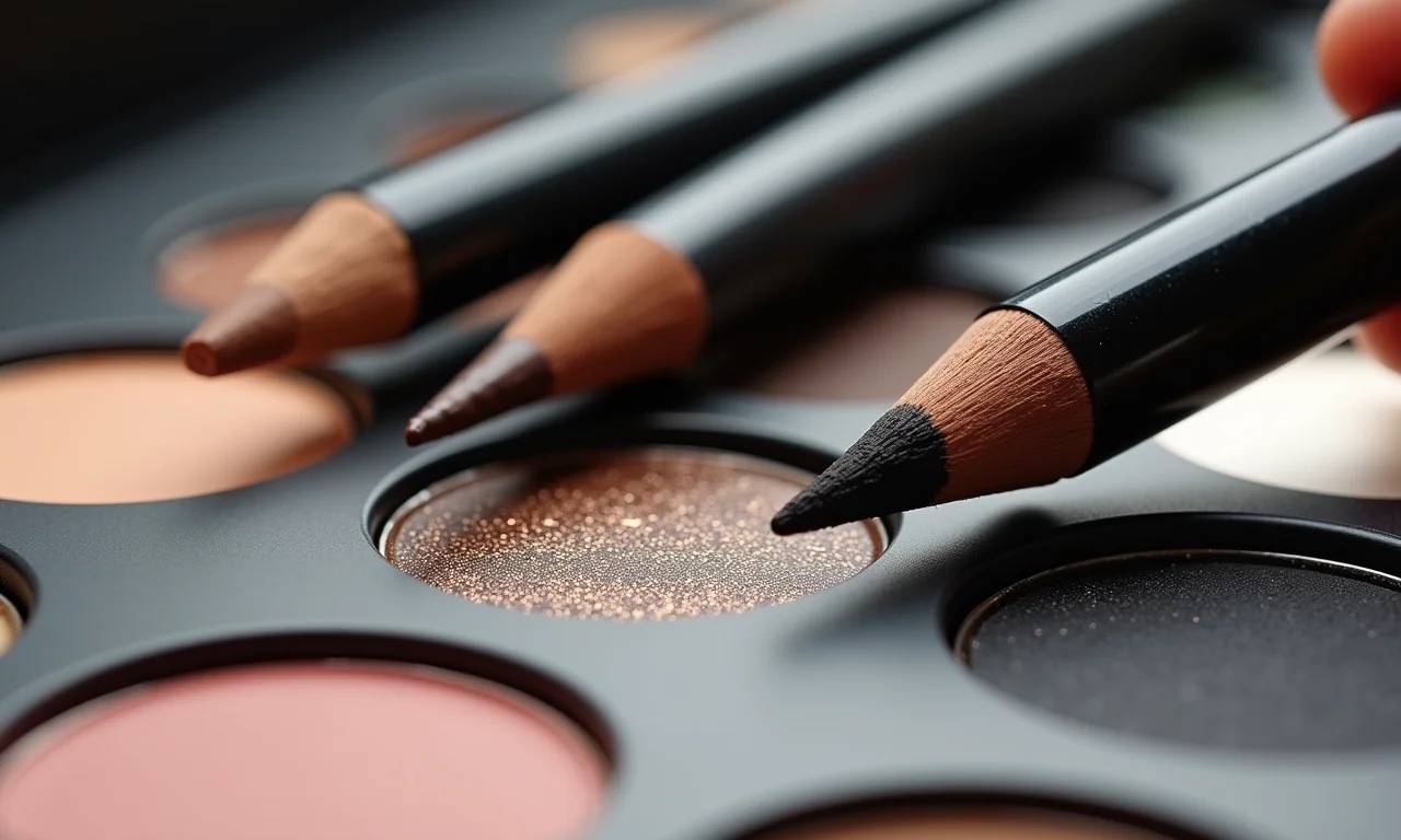 Delineador em gel vs. lápis kajal: comparação de texturas e ferramentas de aplicação.