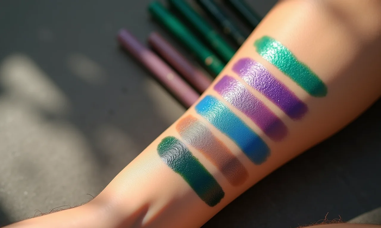 Diferentes cores de delineador.