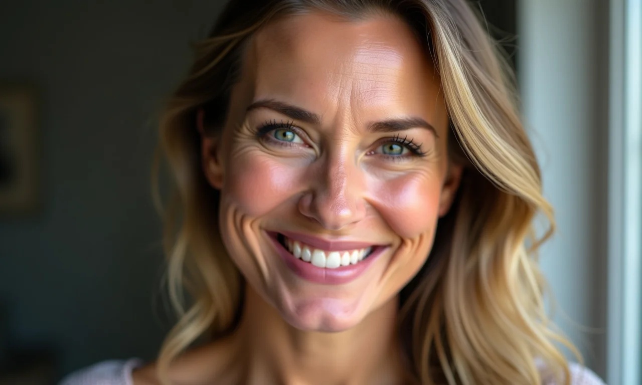 Durabilidade do blush cremoso na pele madura após 8 horas.