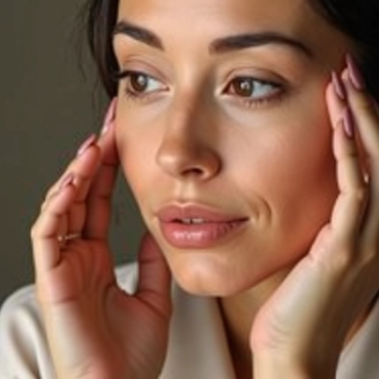 Encontrando o tom ideal de base na mandíbula.