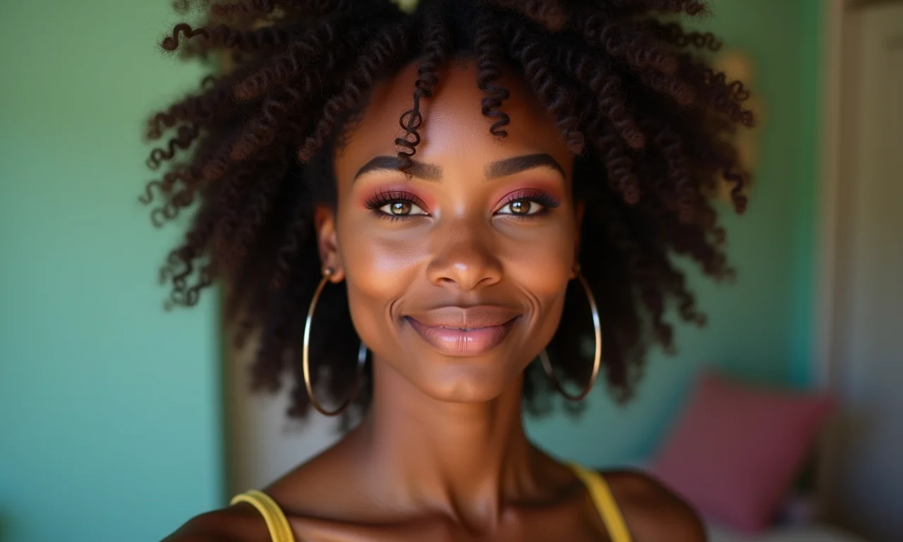 Esfumado colorido adaptado para o dia a dia em pele negra.