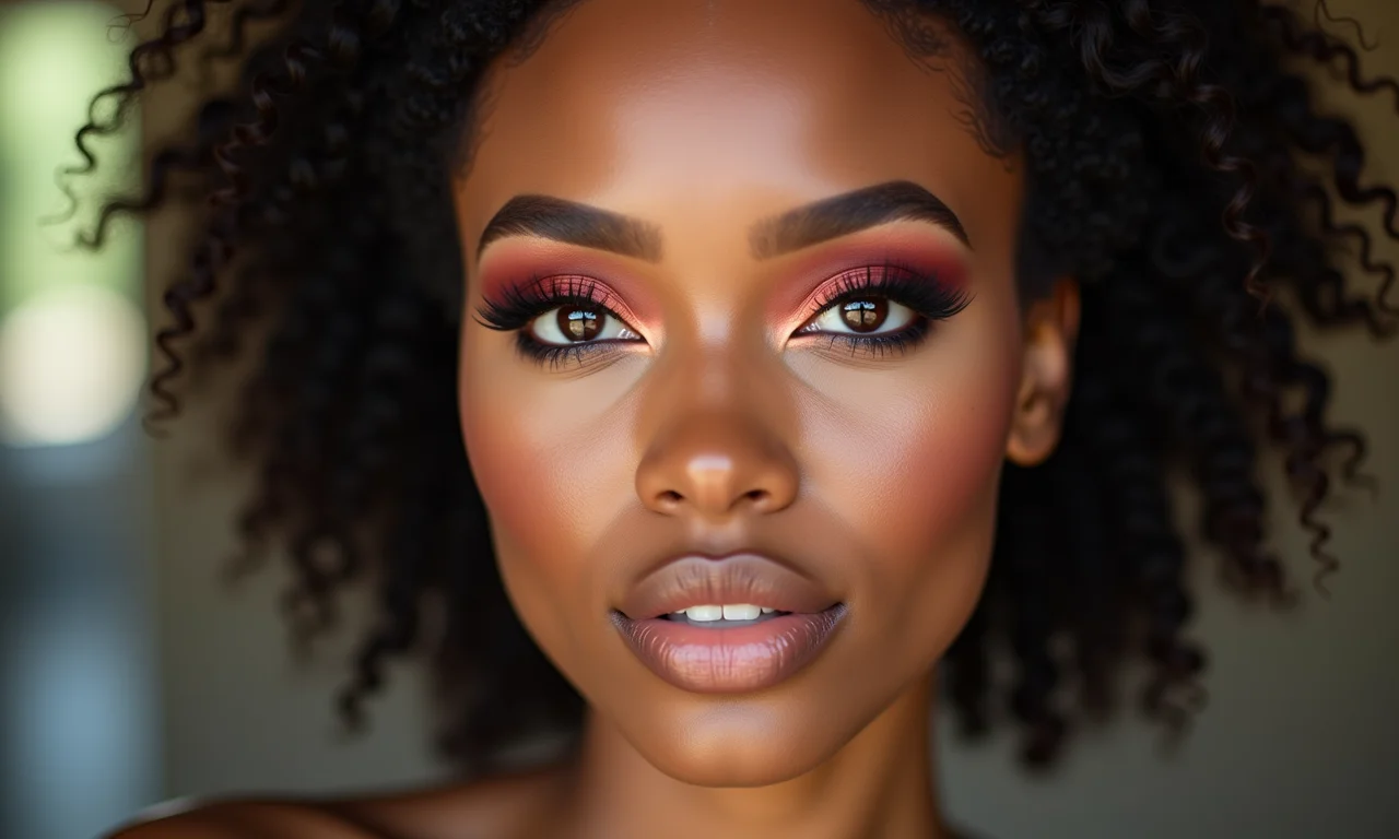 Esfumado colorido nos olhos para uma maquiagem moderna.