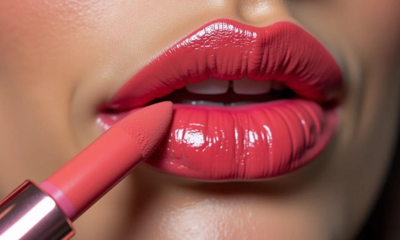 Esfumando as cores do batom para um degradê perfeito.