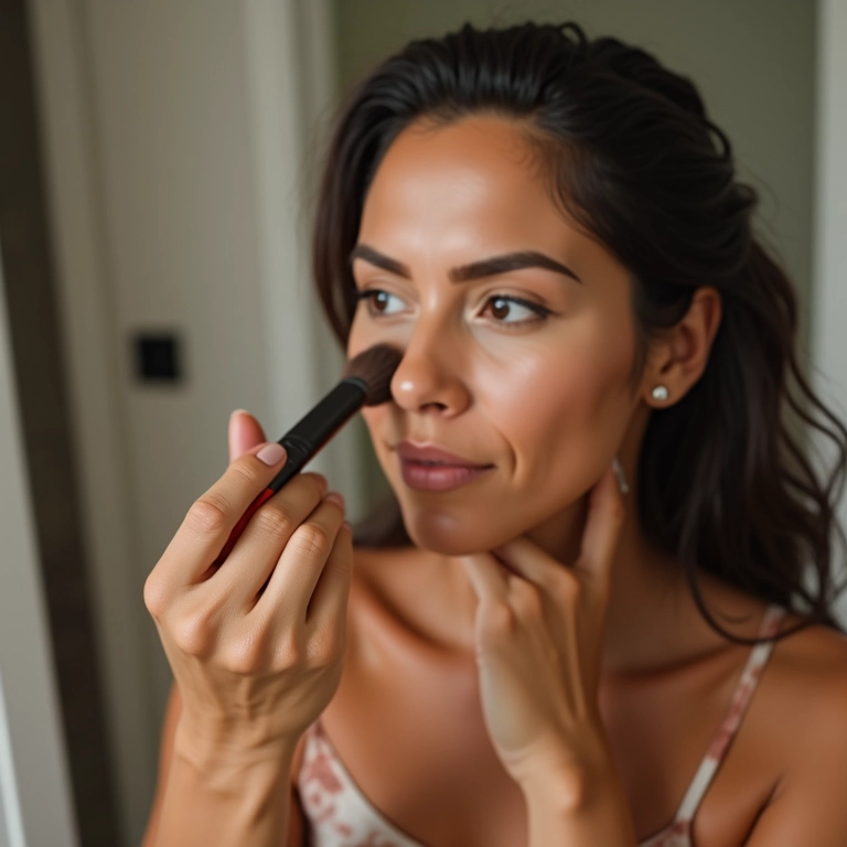 Esfumando o contorno facial.