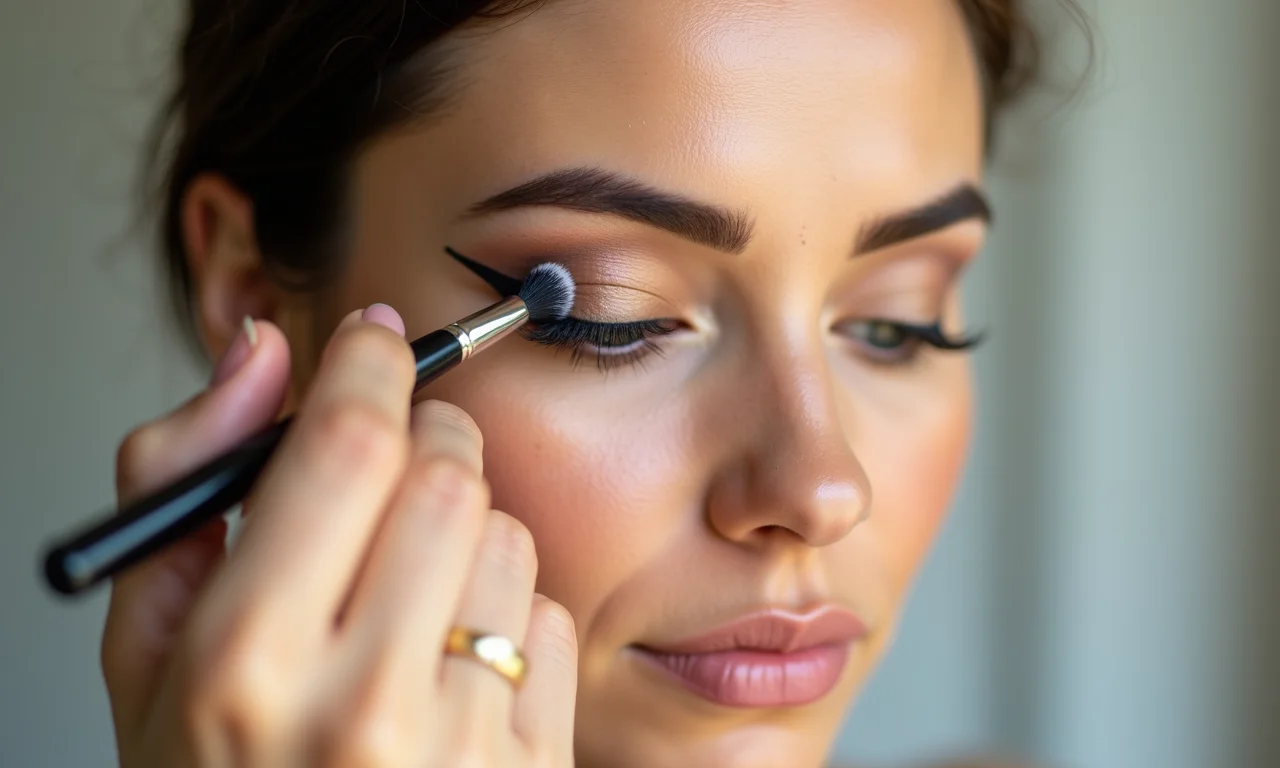 Esfumando o delineado com sombra.