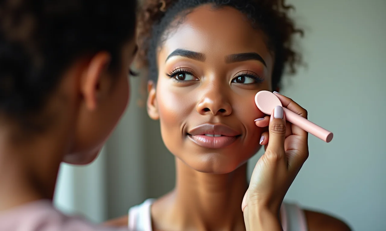 Esponja de maquiagem para aplicação de base.