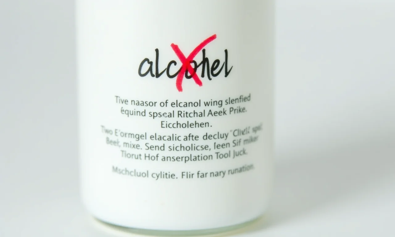 Evitar produtos com álcool